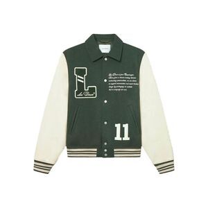 LES DEUX Varsity Jacket with Embroidered Logo and 11 Men BROWN Outerwear